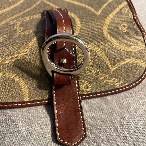 Dooney & Bourke DB Heart Canvas/Leather Wristlet - Picture 4 of 8